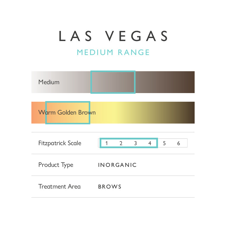 Las Vegas Pigment Chart | KB Pro Cosmetic Tattoo Brow Range | THink MBC Cosmetic Tattoo Supplies