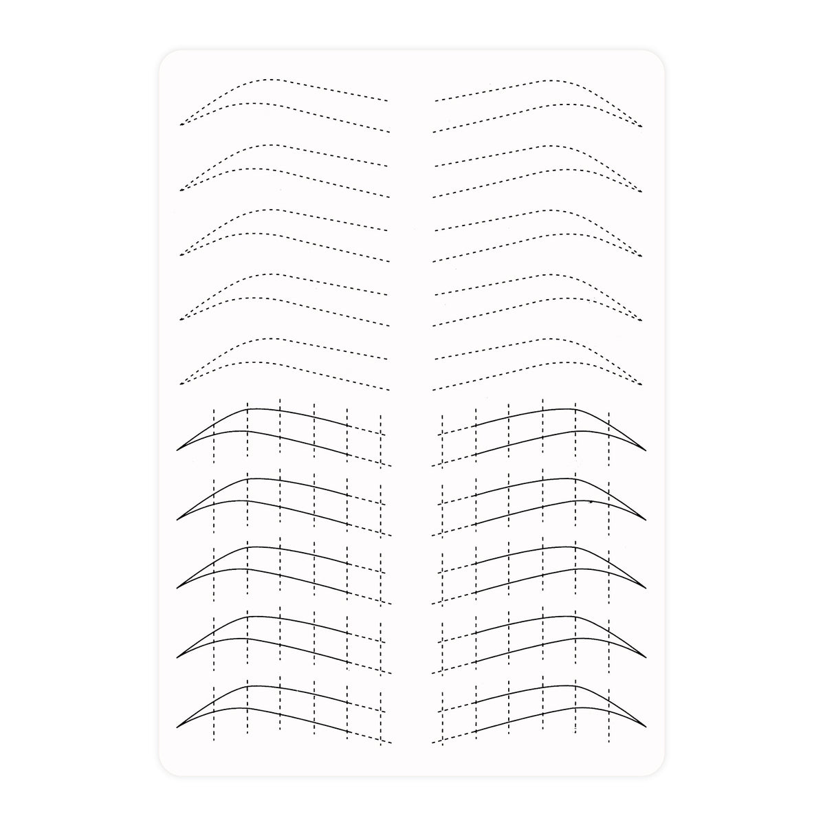 Double Sided Ombre Brow Technique Practice Mat – THink MBC Supplies