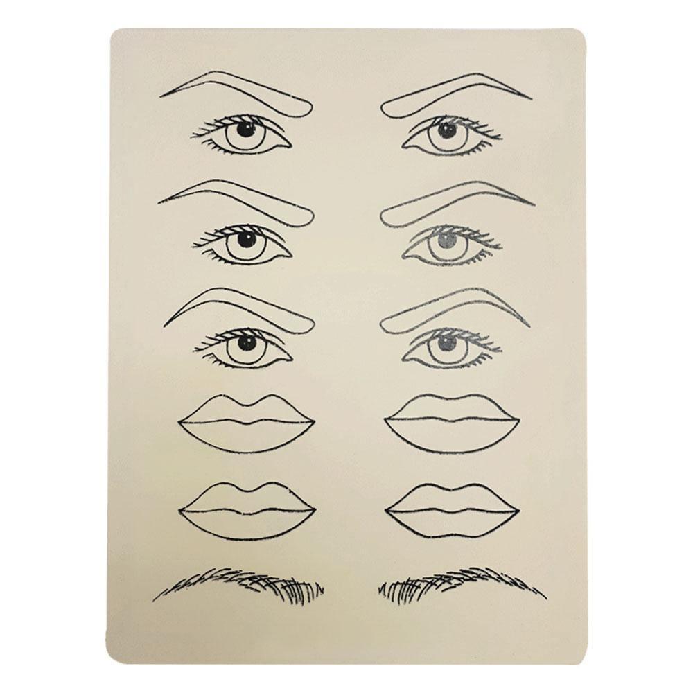 Practice Mat Eyes, Brows and Lips | THink MBC Cosmetic Tattoo Supplies
